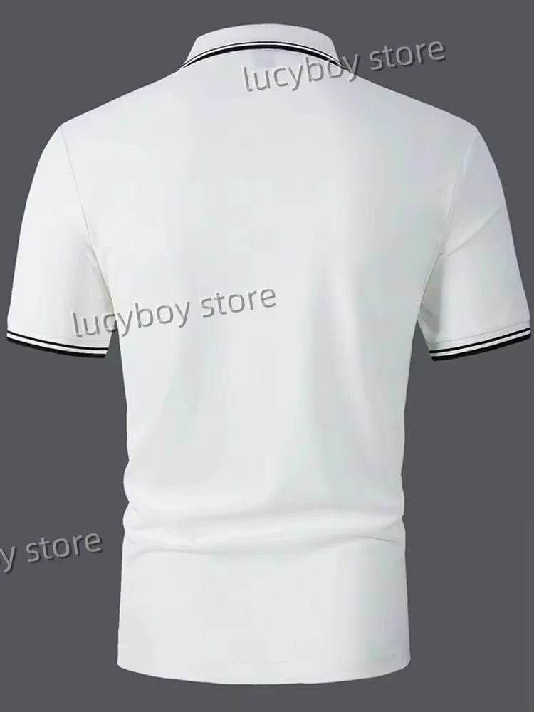 Men's Print Polo Golf Shirt Daily Wear Polo Shirt Short Sleeves buttons Regular Fit Polo Sweater Men Bussiness Polo Men Clothing image 5