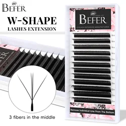 Befer New 3DW Shaped Lashes Extension Cilios 3D Volume Technological Fibers Eyelashes Extensions Professional Lash Supplies