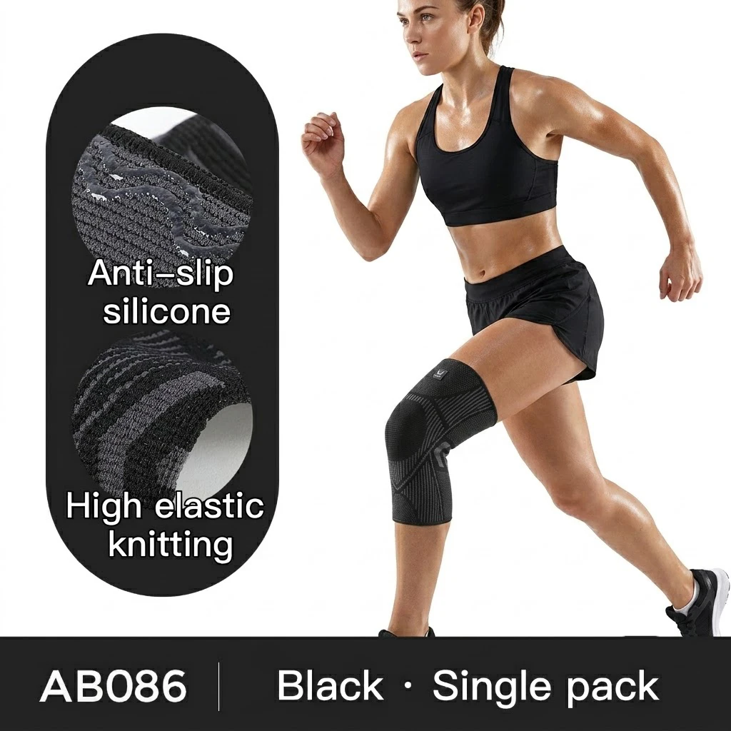 1PC Pressurized Knee Wrap Sleeve Support Bandage Pad Elastic Braces Knee Hole Kneepad Safety Basketball Tennis Cycling Knee Pads