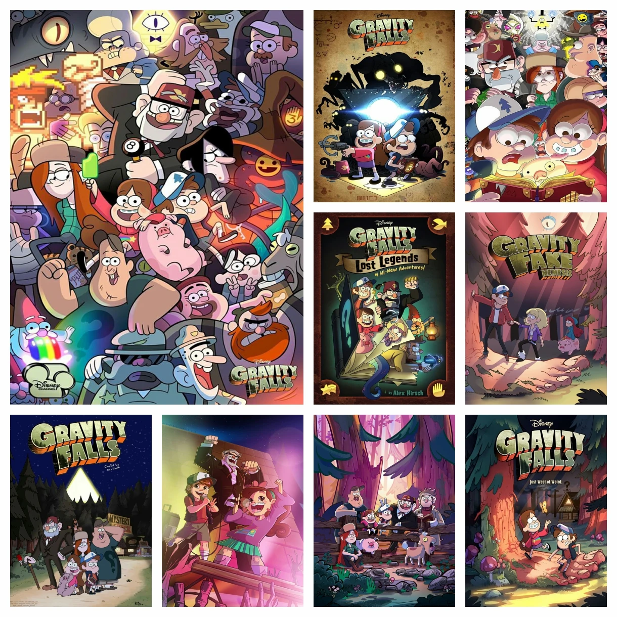 

5D DIY Gravity Falls Diamond Art Painting Kits New 2025 Embroidery Jewelry Mosaic Cross Stitch Home Decor Children's Gift Crafts