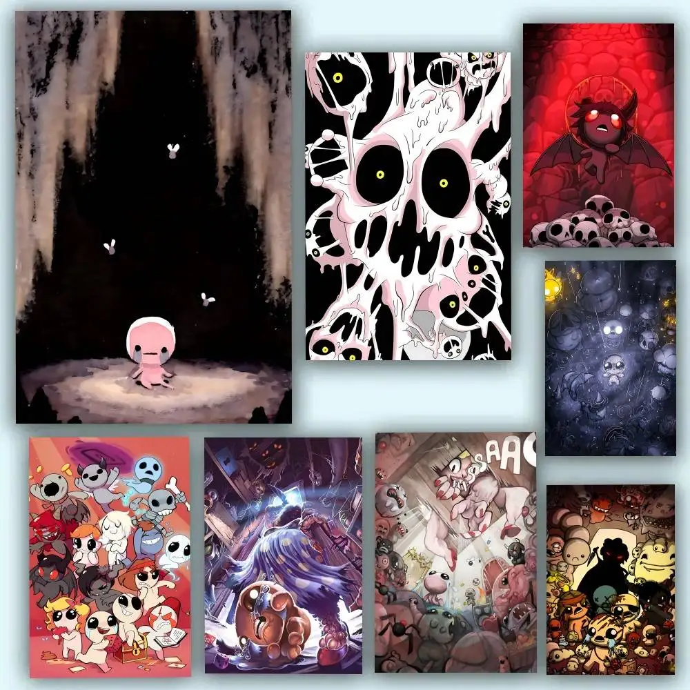 Classic Games The B-Binding of Isaac Manga Posters Self Adhesive Waterproof Ideal For Living Room Bedroom Bar Decoration