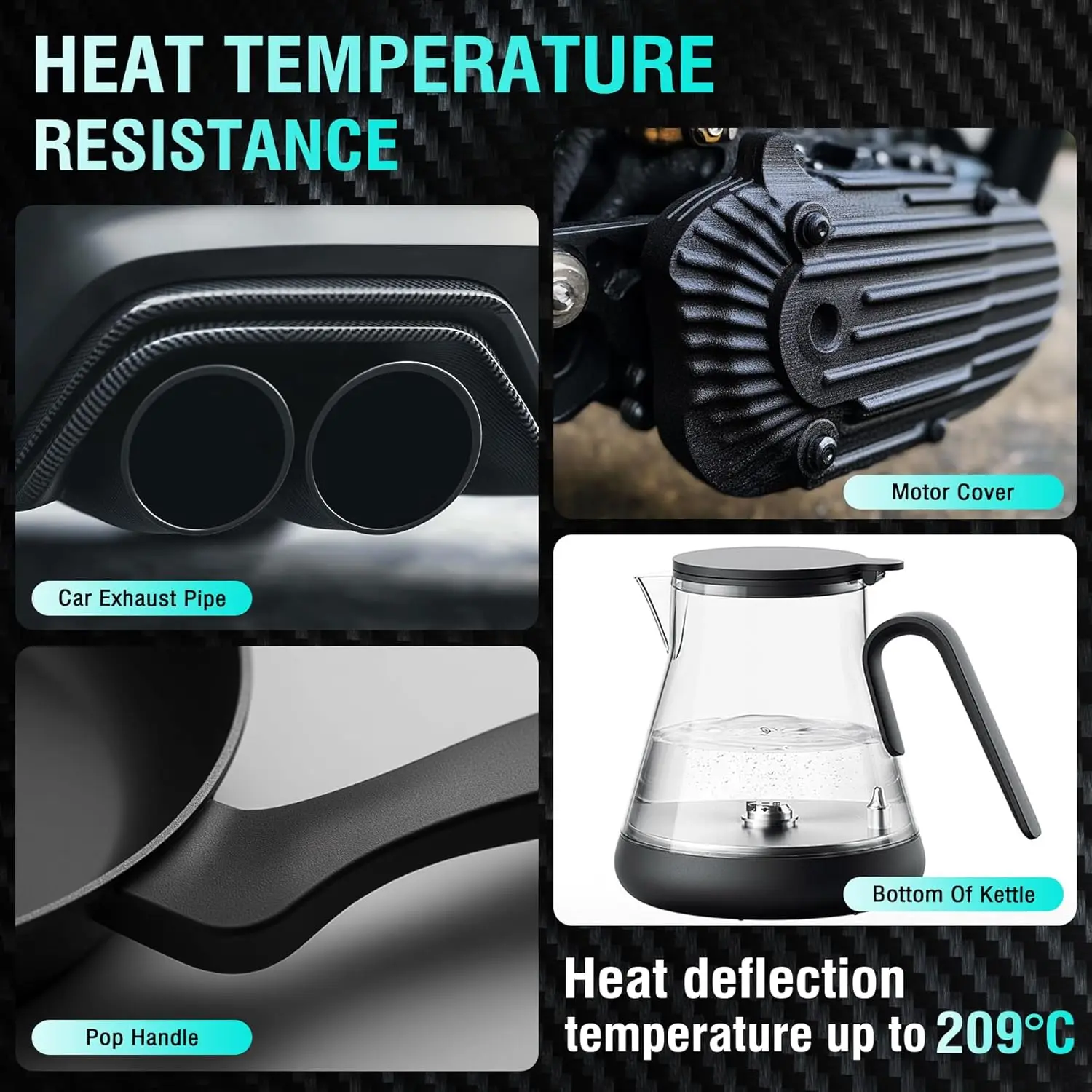 SUNLU 5Roll PA6-CF/ PA12-CF خيوط ثلاثية الأبعاد 1.75 مم خيوط نايلون من ألياف الكربون للطابعة ثلاثية الأبعاد، بكرة 0.5 كجم/1 كجم #5