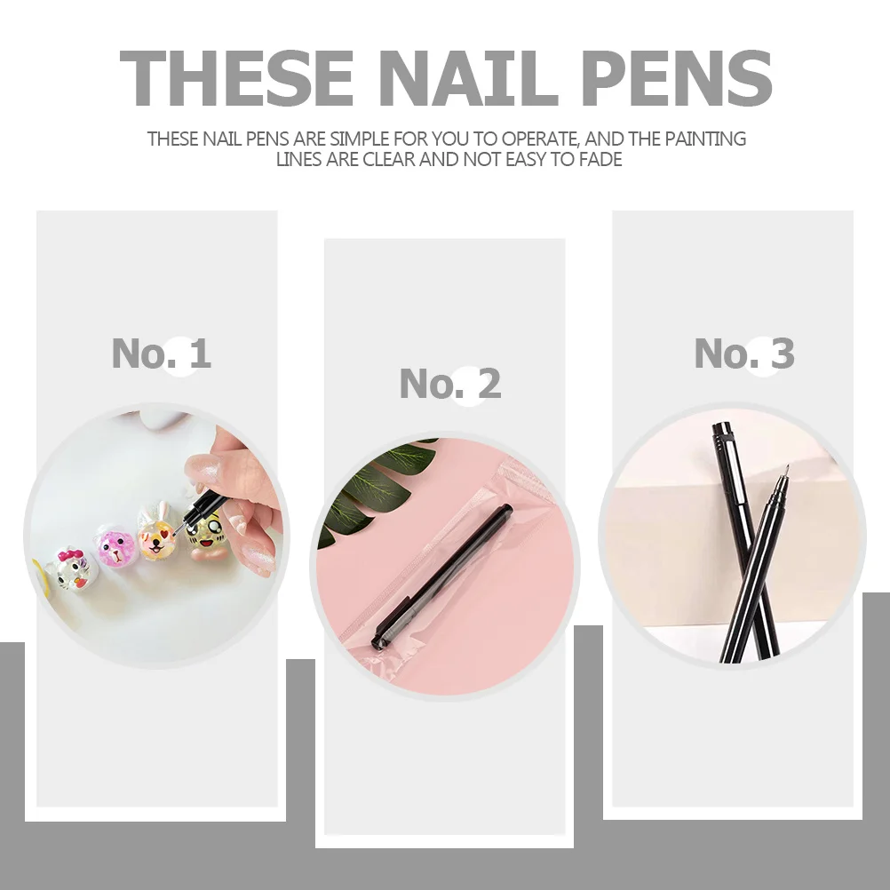 

Nail Art Painting Pen Fine Tip Tool For Manicure Decor Drawing Floral Patterns Diy Nail Salon Use