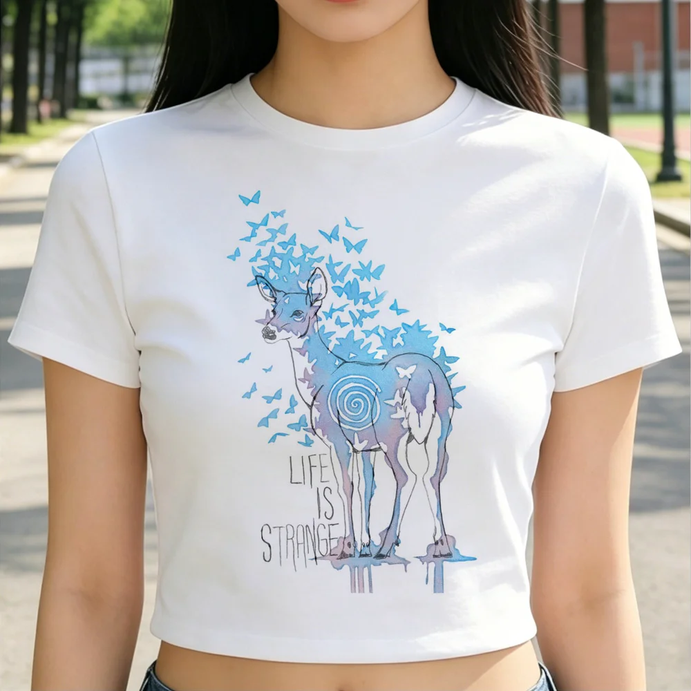 Life Is Strange cropped top shoujo funny japan clearance sales streetwear vintage tshirt y2k vintage party