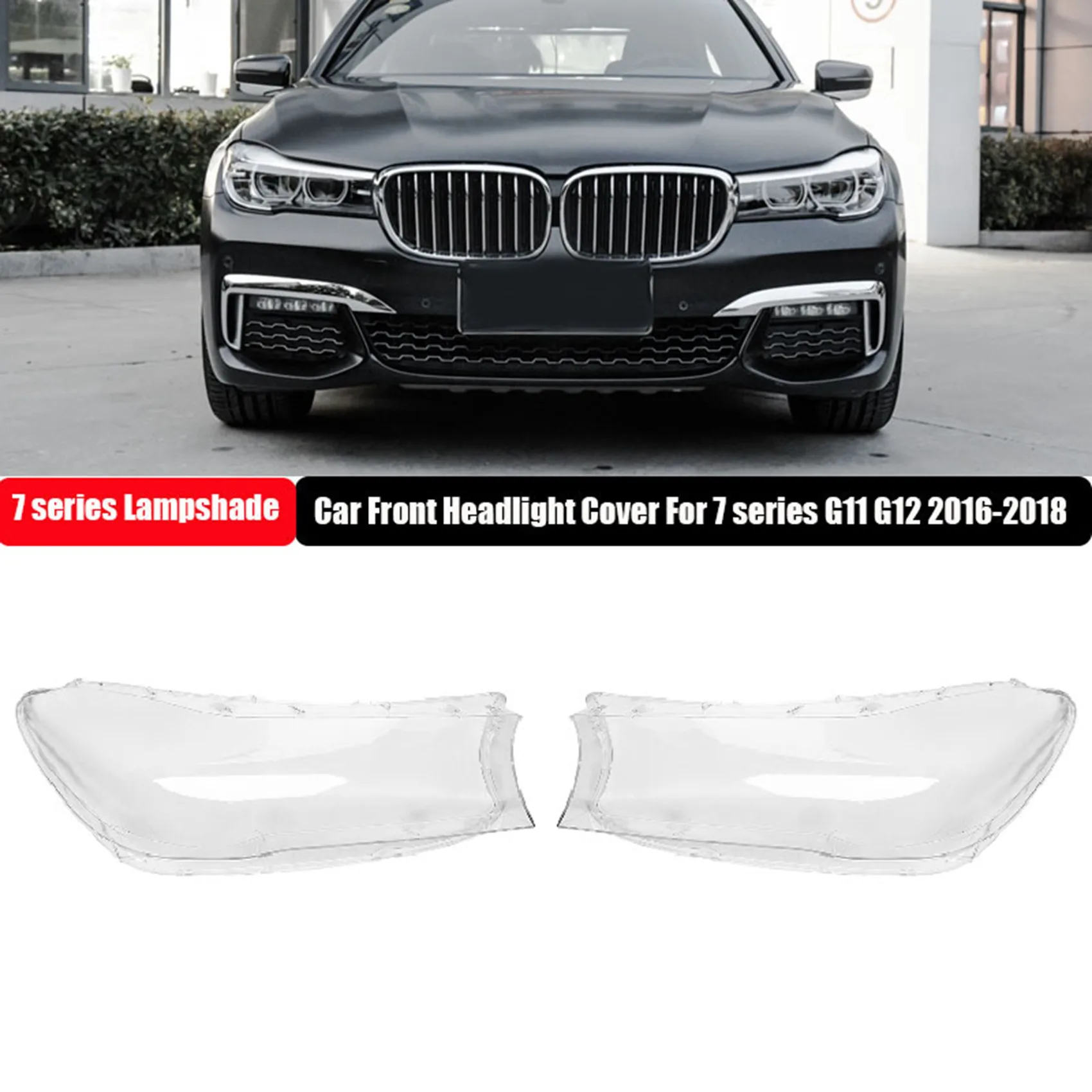 Car Front Headlight Cover Head Light Lampshade Glass Lens Shell For-BMW 7 Series G11 G12 730Li 740Li 2016-2018 Right