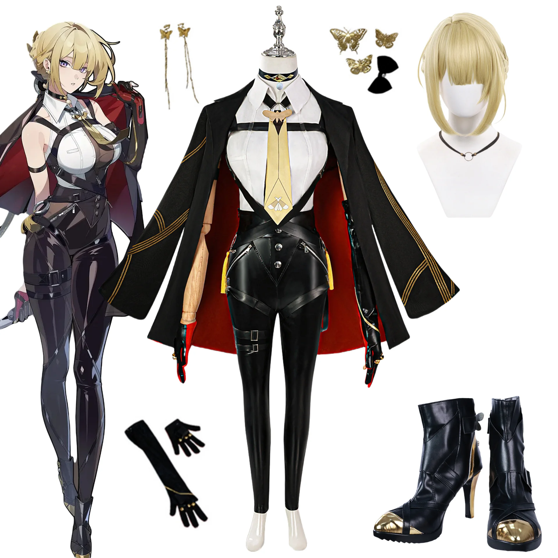 Agent Evelyn Chevalier Cosplay Costume Game Zenless Zone Zero Role-playing Combat Uniforms Anime ZZZ Halloween Party Suit