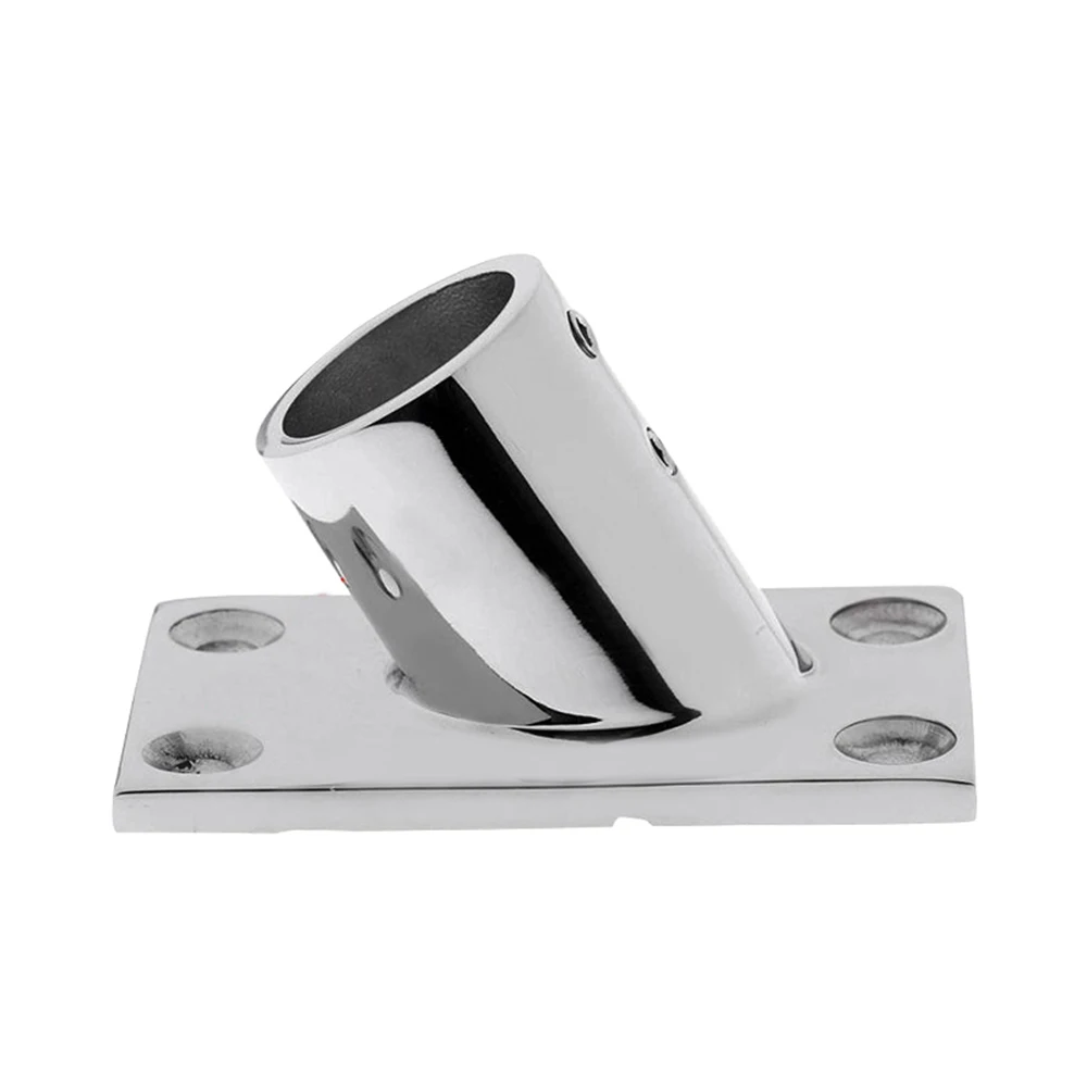 316 ستانلس ستيل 60 ° تركيبات درابزين أنبوب قاعدة الأنابيب قارب قاعدة مستطيلة تركيب بحري قارب الأجهزة 22 مللي متر 25 مللي متر 30 مللي متر 32 مللي متر #1