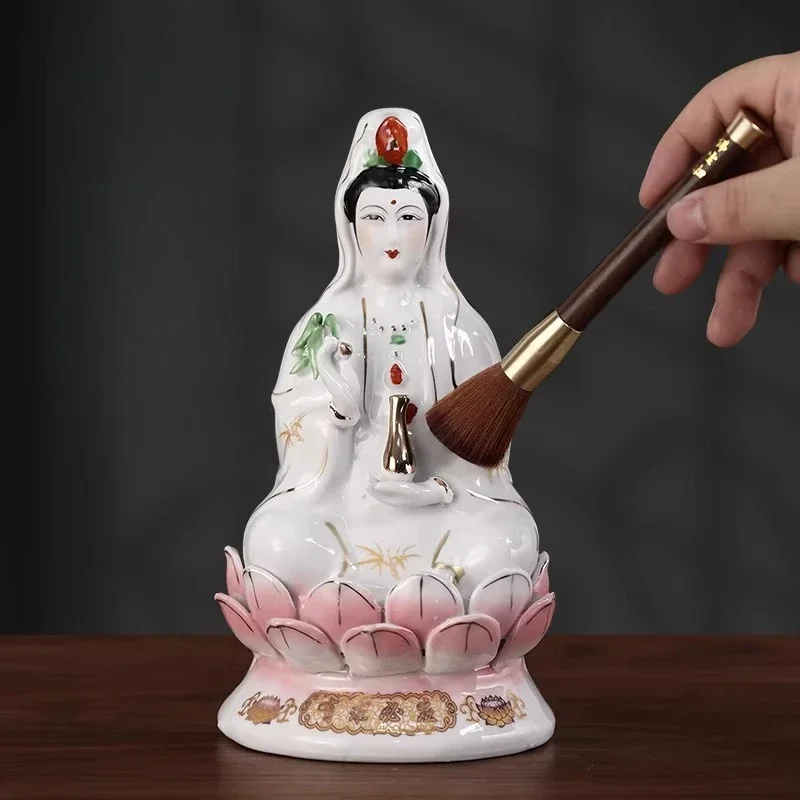 X5-15  solid wood buddha dust sweeper buddha statue cleaning special soft hair tea brush buddha towel  dust removal supplies