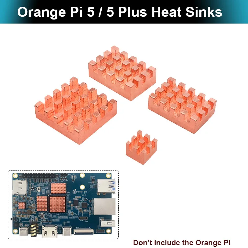 

Orange Pi 5 Plus Heat Sinks CPU RAM Copper or Aluminum Alloy Heatsinks OPI 5 Plus Passive Cooling Radiator for Orange Pi Zero 2