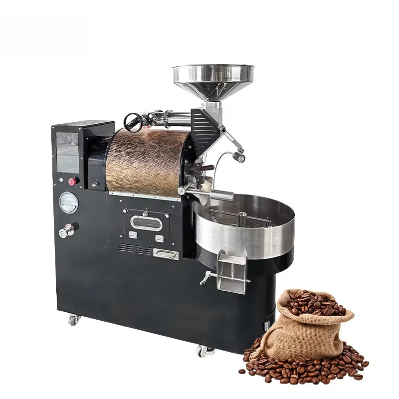 Macchina per la torrefazione del caffè Torrefazione del caffè a tamburo Macchina per torrefazione del caffè completamente automatica da 3 kg con buon prezzo