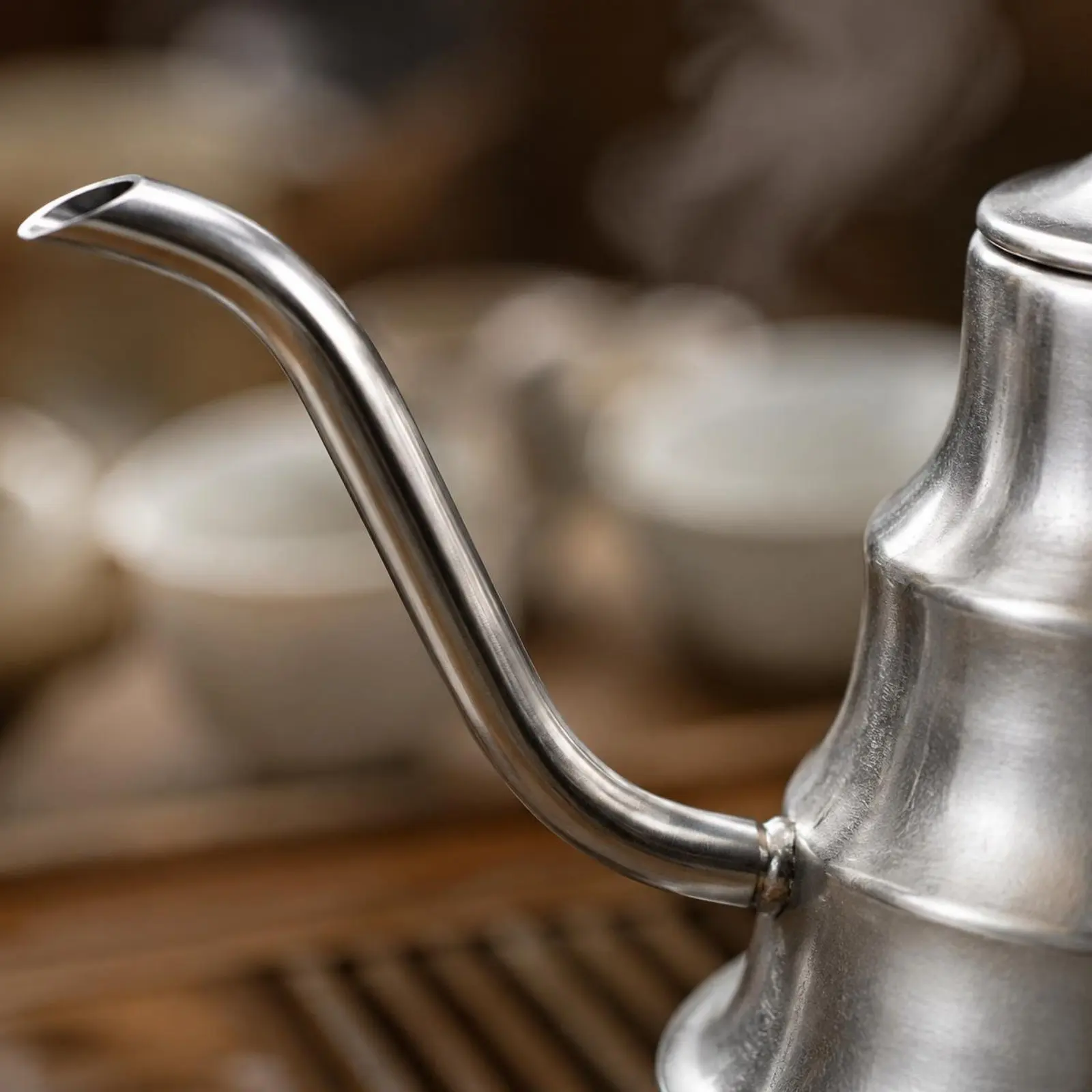

Stainless Steel Teapot Rust-Resistant Stainless Steel Tea Kettle Drinkware Easy to Clean Kitchenware for Cafe