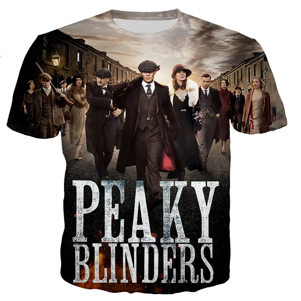 Nueva camiseta 3D de Peaky Blinders Tommy Shelby para hombre, camiseta de manga corta a la moda para el día a día, camiseta de verano con personalidad urbana, ropa.