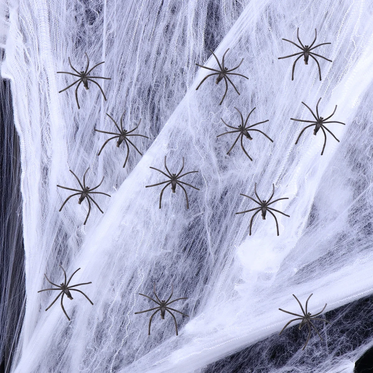 

1Set Polyester Spider Web Halloween Spider Set Realistic Cobweb Props Scary Indoor Outdoor Party Decoration Halloween Decoration