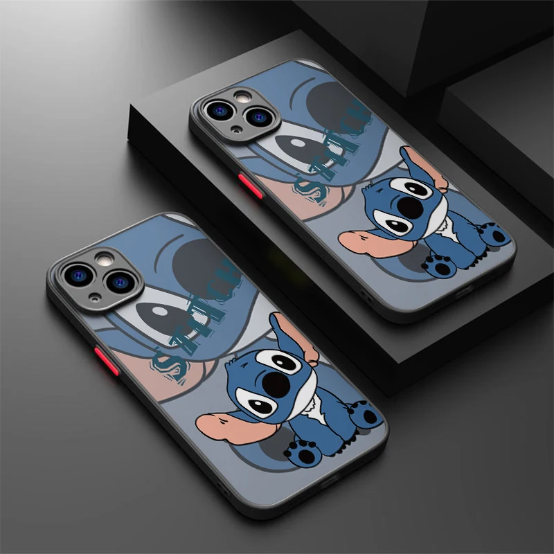 Happy Disney Surprises Stitch Suitable iPhone16 15 14 13 12 11Pro Max 12 13Mini XS XR 7 8Plus High Quality Shockproof Hard Cover