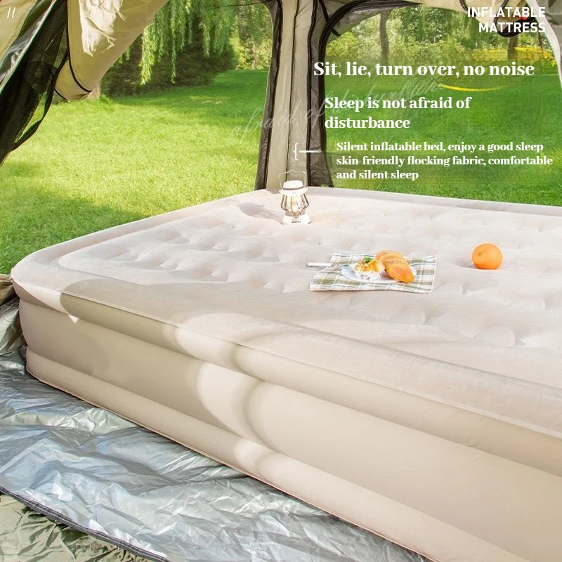 

Fast Inflatable Soft Air Bed Mattress High Raised Airbed Fordable Portable Sofa Built in Pump With Pillow