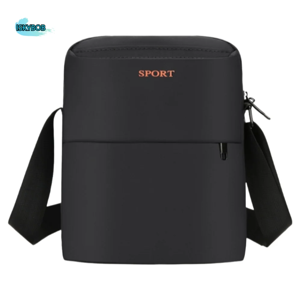 

Solid Color Men Crossbody Bag Lightweight Large Capacity Business Shoulder Bag Multi-pockets Multi-function Small Square Bag Men