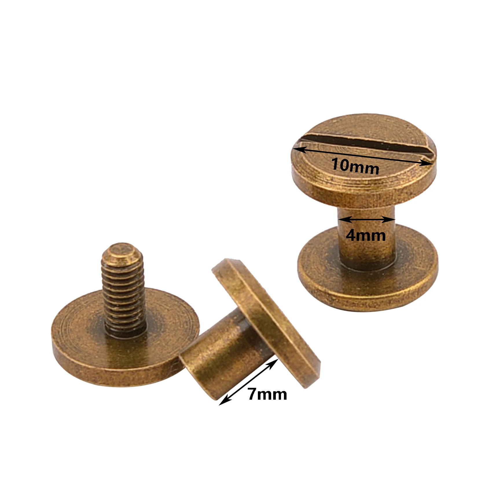 1 Inch Brass Screw Chicago Screws for Gun SlingAnd Shotgun Srap for Hunting 10 / 20 /50 /100 Packs