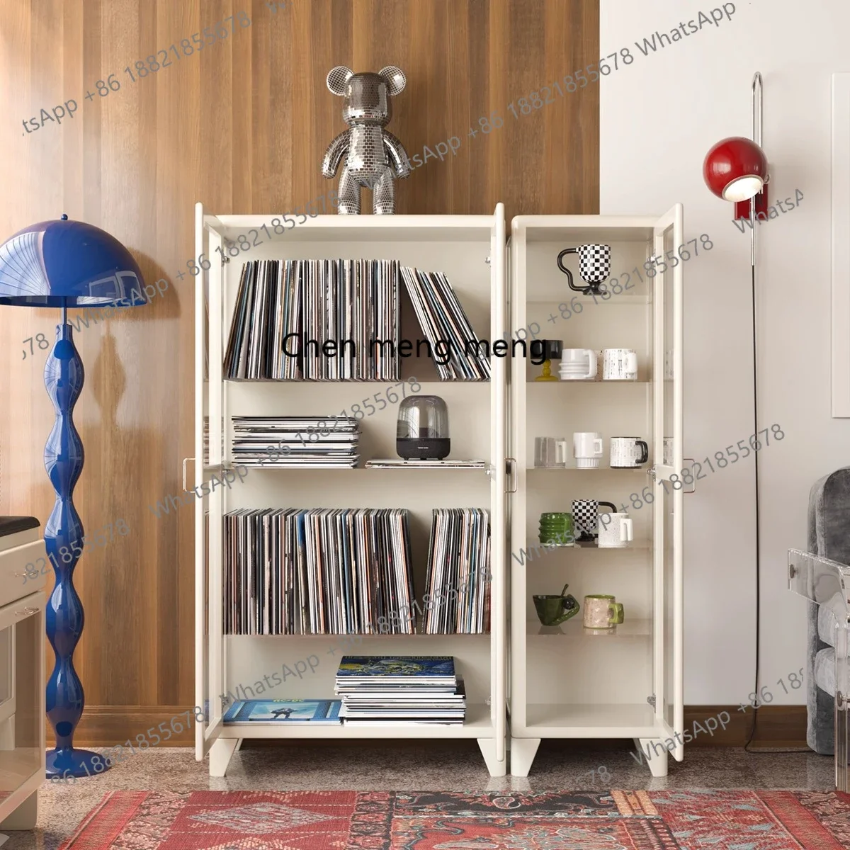 X medieval paint book, living room side cabinet storage, solid wood display, storage, storage cabinet