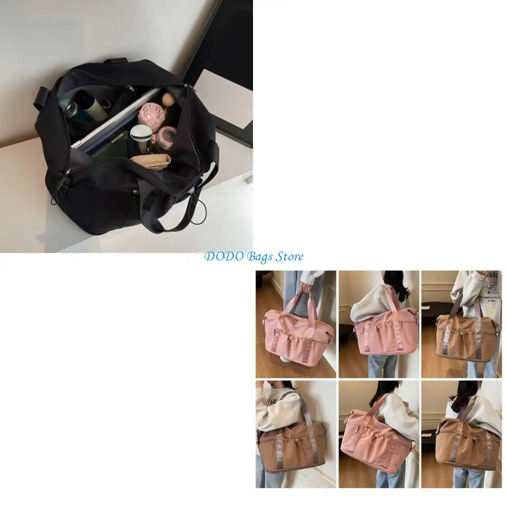 

Compact Duffle Bag For Fitness Travel Shoulder Bags Wet Dry Storage Expandable