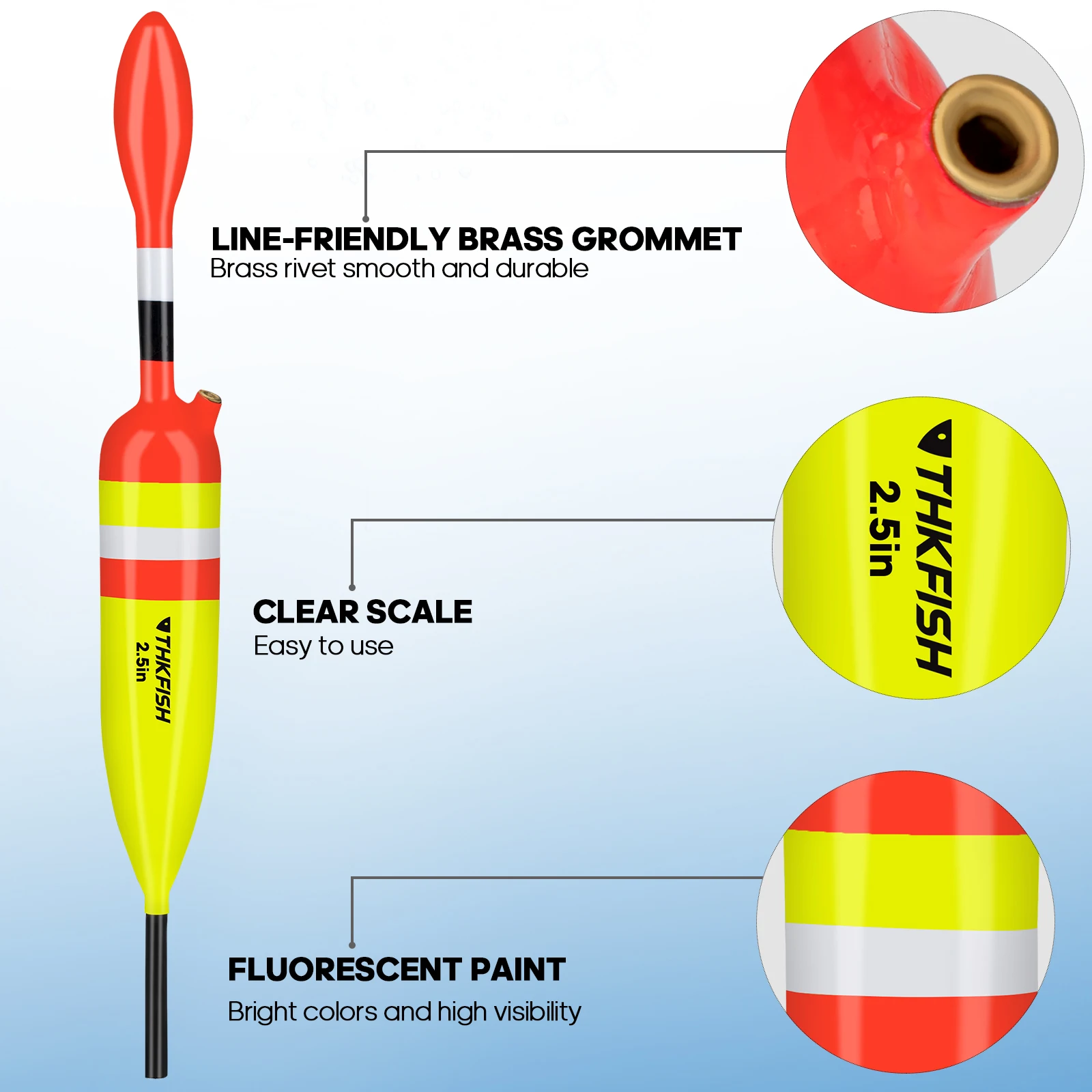 5pcs Fishing Slip Bobber Rig 1.5in 2.5in 3.4in 3.8in 4.1in Balsa Wood Freshwater Fishing Floats Buoys For Crappie Bass Catfish