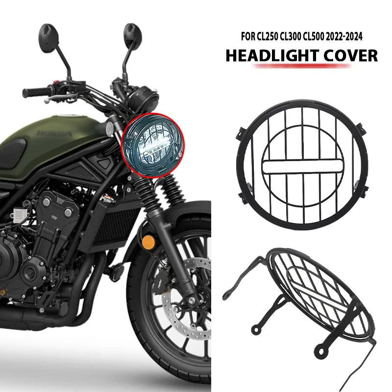 

Motorcycle Accessories For Honda CL250 CL300 CL500 CL cl 300 250 500 2022 2023 2024 Front Headlight Grill Cover Headlamp Frame