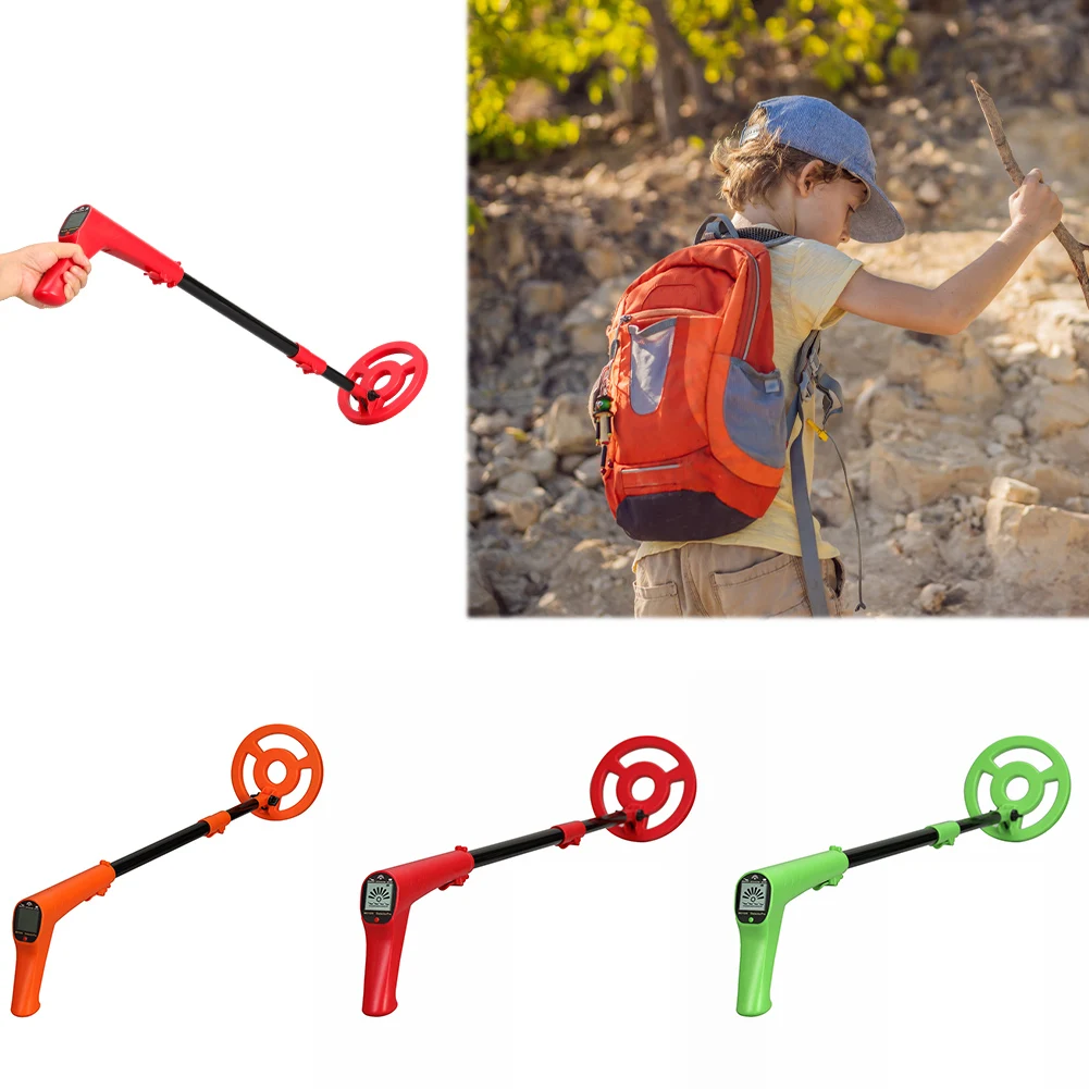 Metal Detector Underground Gold Metal Detector with Search Coil Outdoor Treasure Hunt Toy Childrens Science Detector for Kids