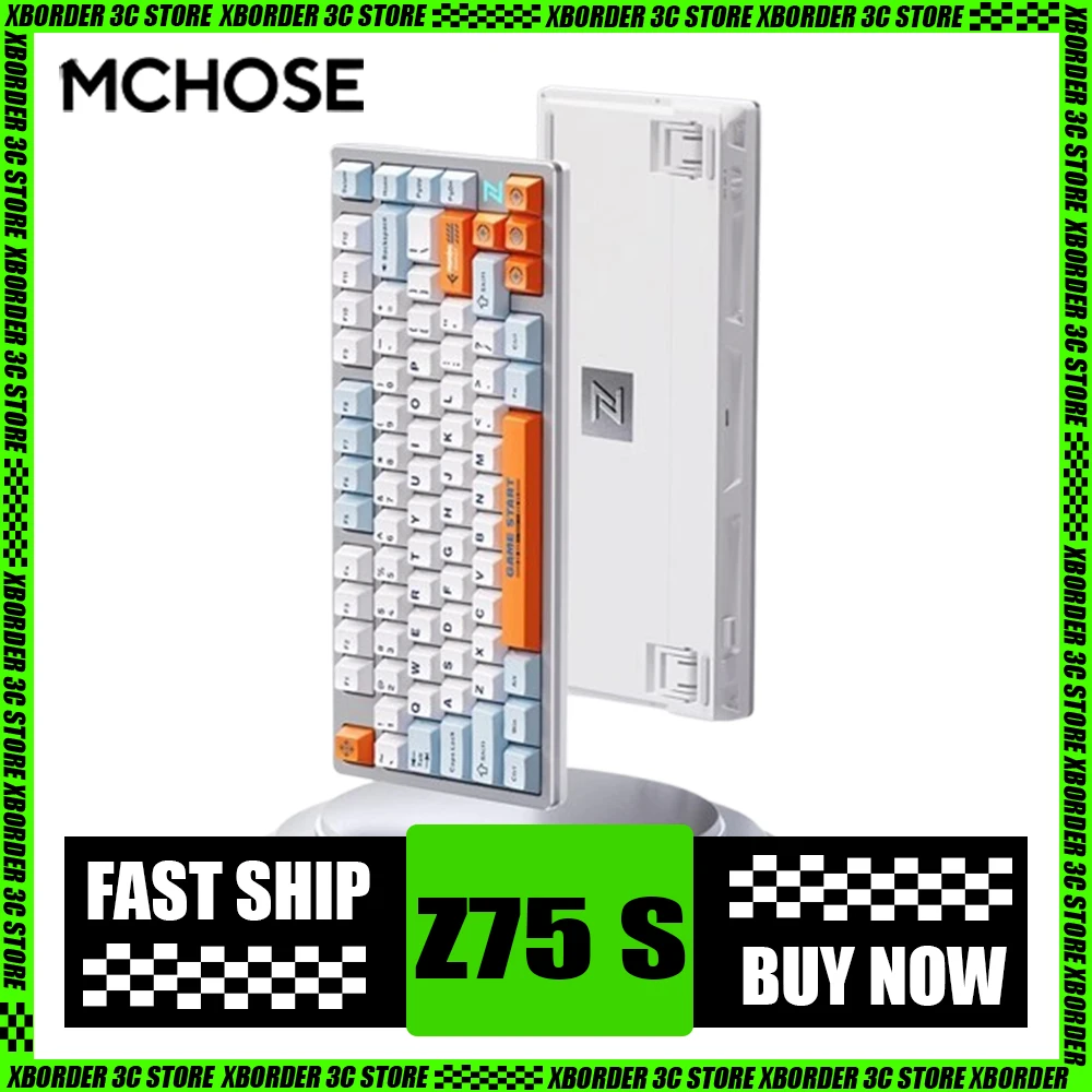 

Mchose Z75s Mechanical Keyboard Aluminium Alloy Three Mode Wireless Gaming Customized Keyboard 75% Rgb Hot-Swap Gasket Pc Gamer