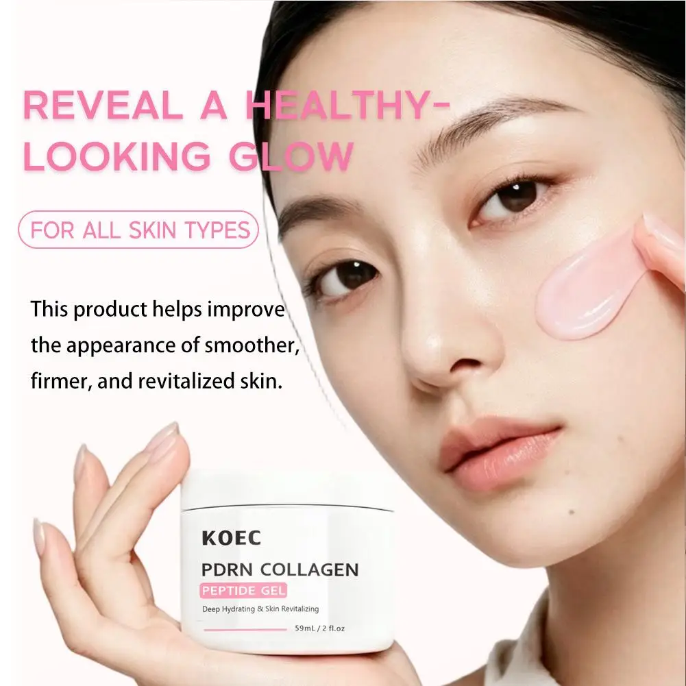 KOEC PDRN Collagen Peptide Gel Jelly Cream Hydrating Soothing Repairing Nourishing Korean Glass Skin Face Moisturizer