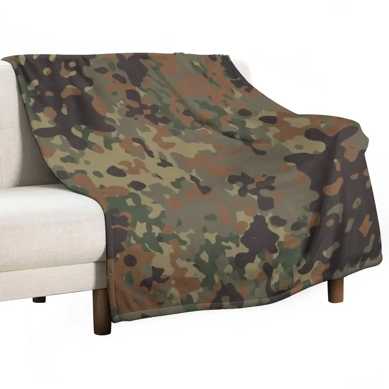 Flecktarn Pattern camouflage Throw Blanket Thermal sofa bed manga Blankets