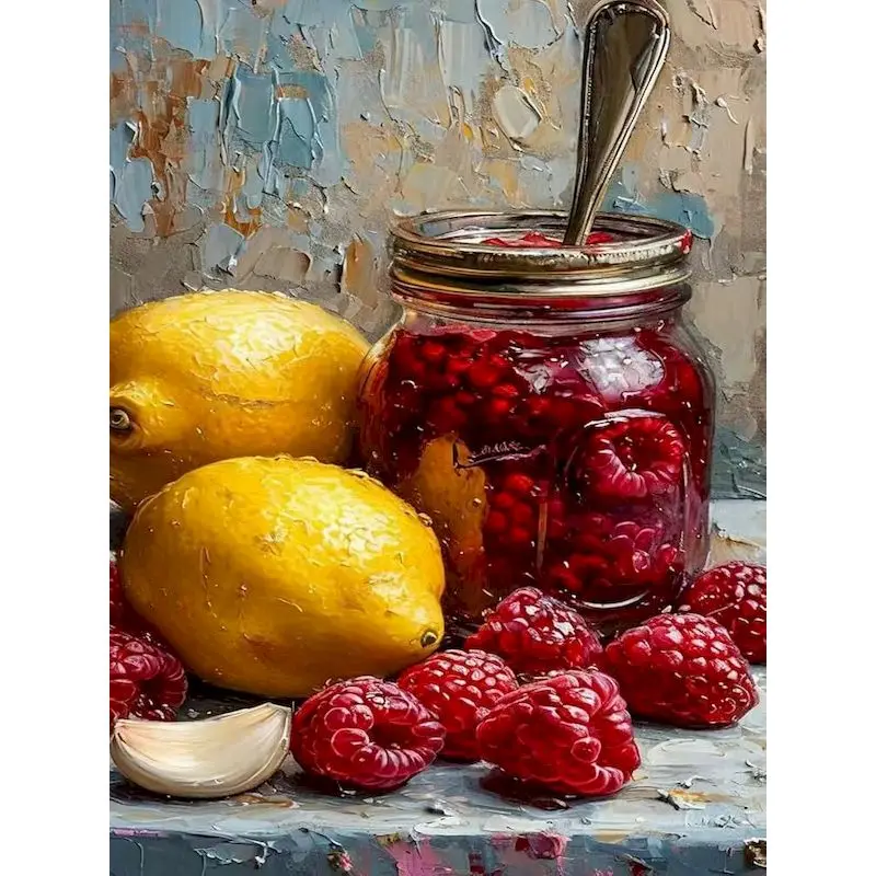 GATYZTORY Painting By Numbers Gift Markers By Numbers Canned Fruit Number Painting Wall Art Picture Decorative Paintings