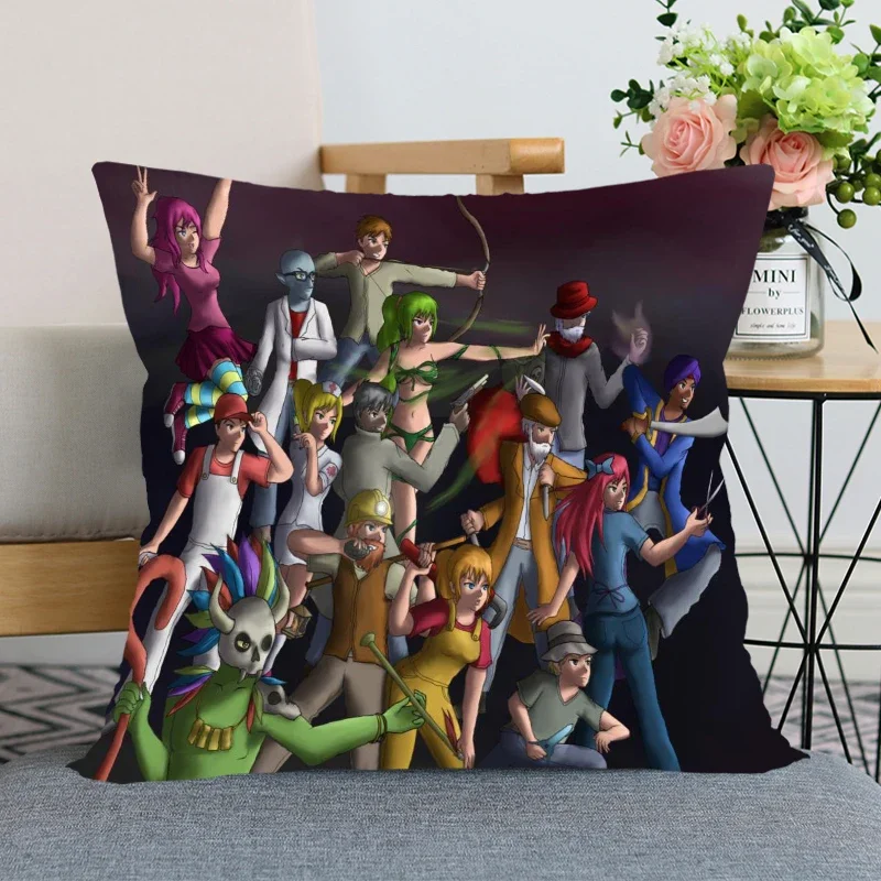 New Nice Terraria Anime Pillow Cover Bedroom Home Office Decorative Pillowcase Square Zipper Pillow case Satin Soft Cover