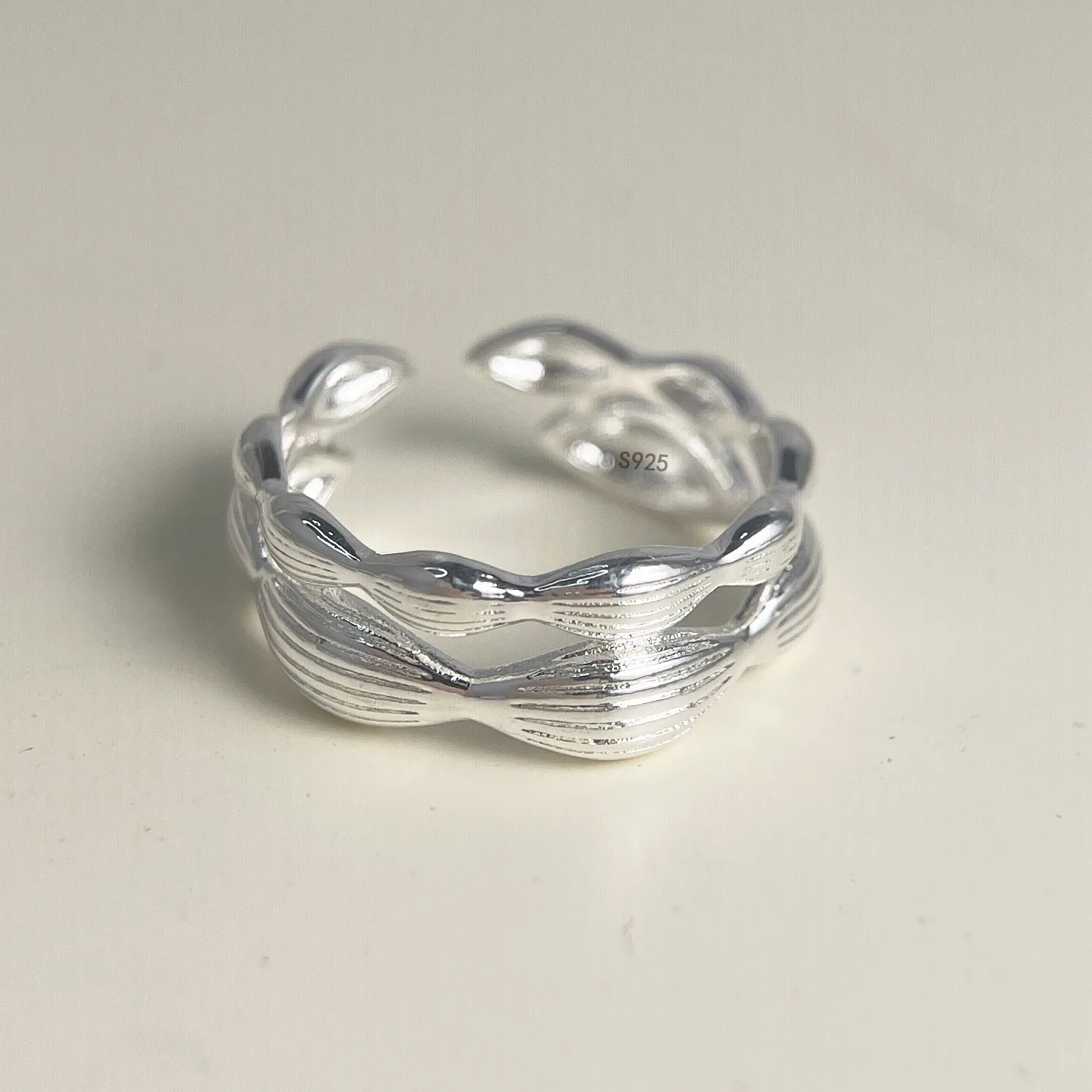 Women's 925 Sterling Silver Shell Flower Ring, Handmade Gift
