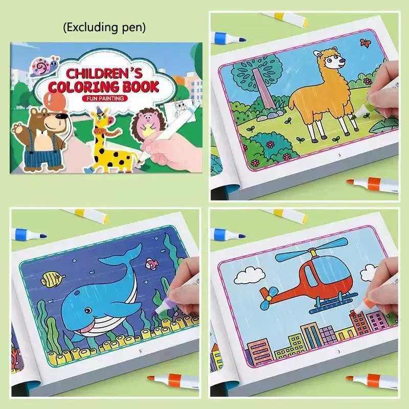 32-Page Kids Coloring & Drawing Book with Animal & Nature Themes Creative Birthday Gift for Ages 3-8 Years Old
