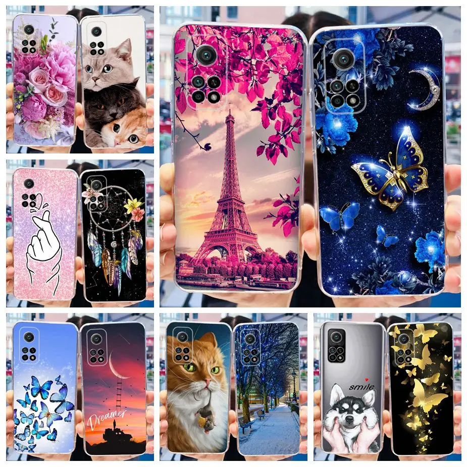 For Xiaomi Mi 10T 5G Case Luxury Painted Cover Clear Silicone Protective Shell For Xiaomi Mi 10T Pro Mi10T Phone Cases Soft Bags