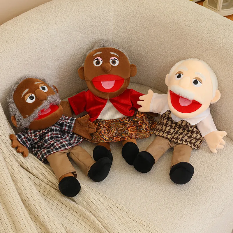Lustige Handpuppe 38cm Familien-Serie Handpuppe Rollenspiel Gute-Nacht-Geschichten Requisiten Familienspielzeug Puppe Lernspielzeug – Detail 11