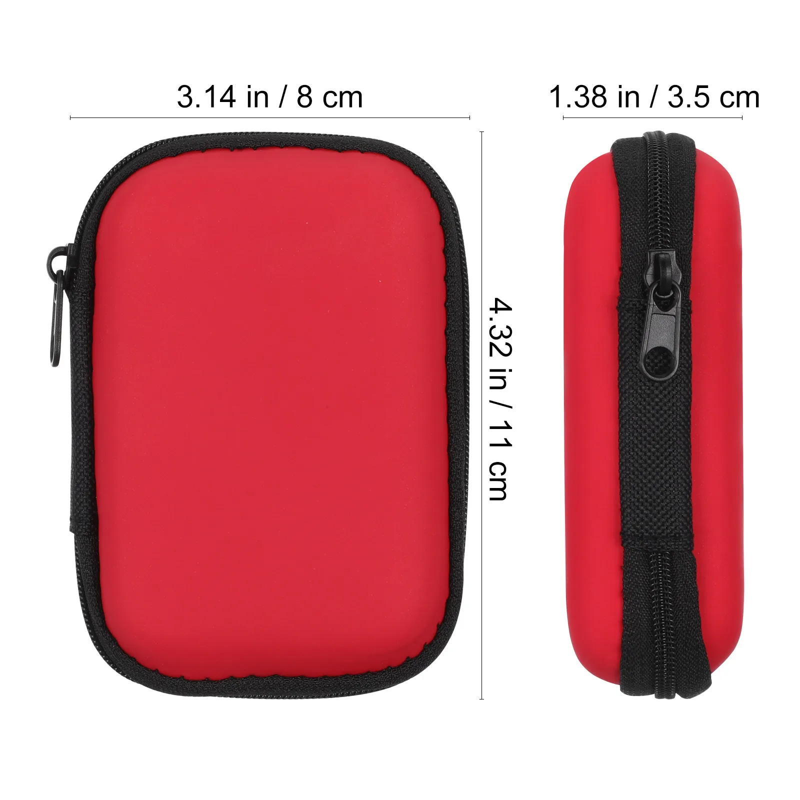 Portable Digital Storage Bag Zipper Data Cable Organizer Water Resistant PU Eva Shockproof Lining Travel Electronics Charger