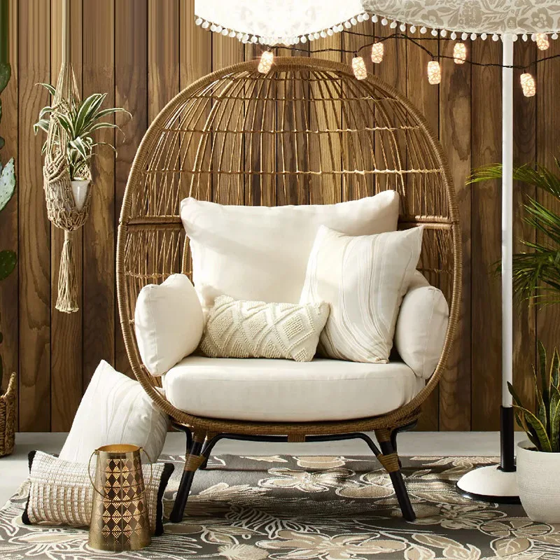 Leisure outdoor rattan chair balcony courtyard terrace bar cafe bird's nest sofa simple creative combination furniture