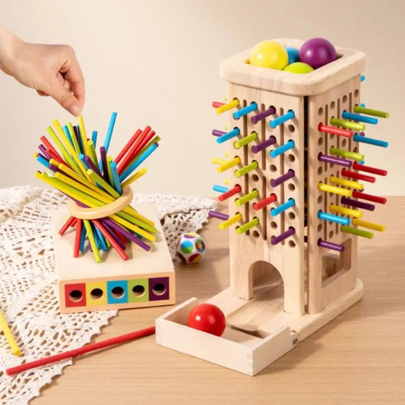 [JT] 1 Set Kleur Cognitief Leren Tellen Sticks Game Baby Montessori Zintuiglijke Fijne Motoriek Speelgoed Kinderen Balans houten Speelgoed