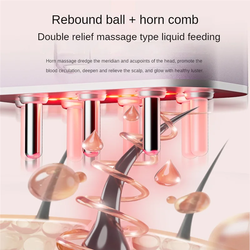 فرشاة تدليك الشعر الكهربائية لزيت الشعر لعلاج الشعر ونمو الطب والزيوت العطرية -A-A77G