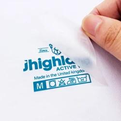 100Pcs Custom DIY Heat Transfer Iron On Name Size Brand Logo Personalized Collar Neck Labels Stickers Washable Tags for Clothes