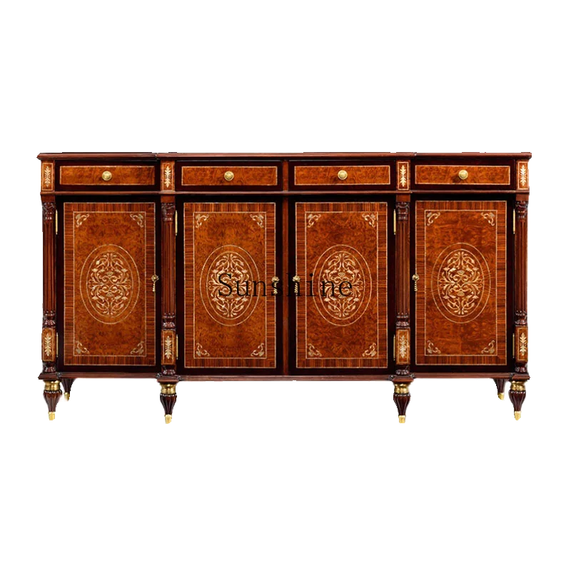 British neoclassical inlaid shell porch Storage entry foyer porch Shoe cabinet
