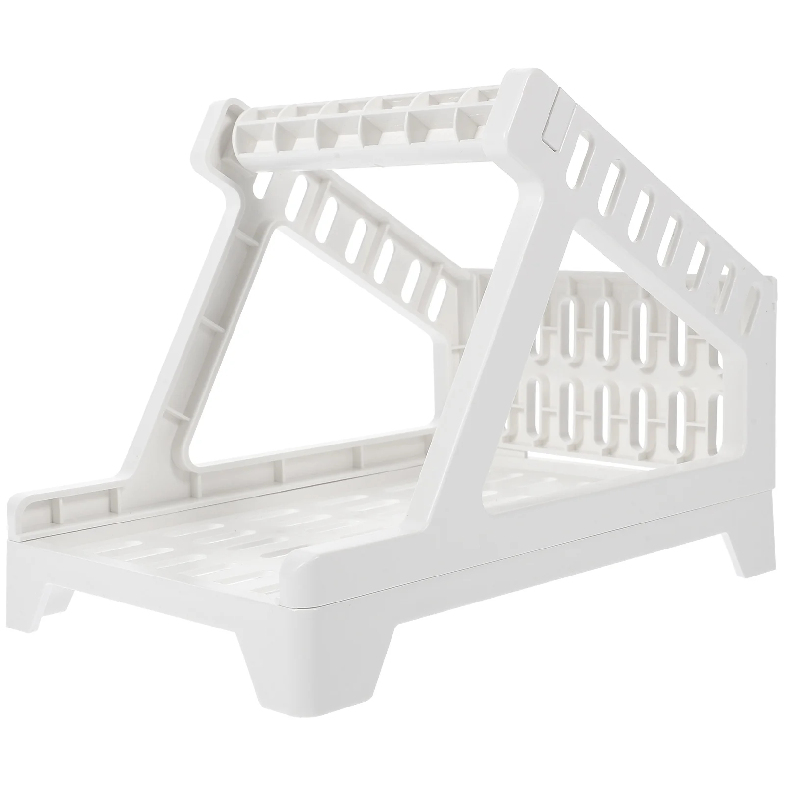 

Barcode Machine Paper Holder White Desktop Stand Thickened ABS Label Tray Reels Stacked Paper Hidden Cables Easy Installation