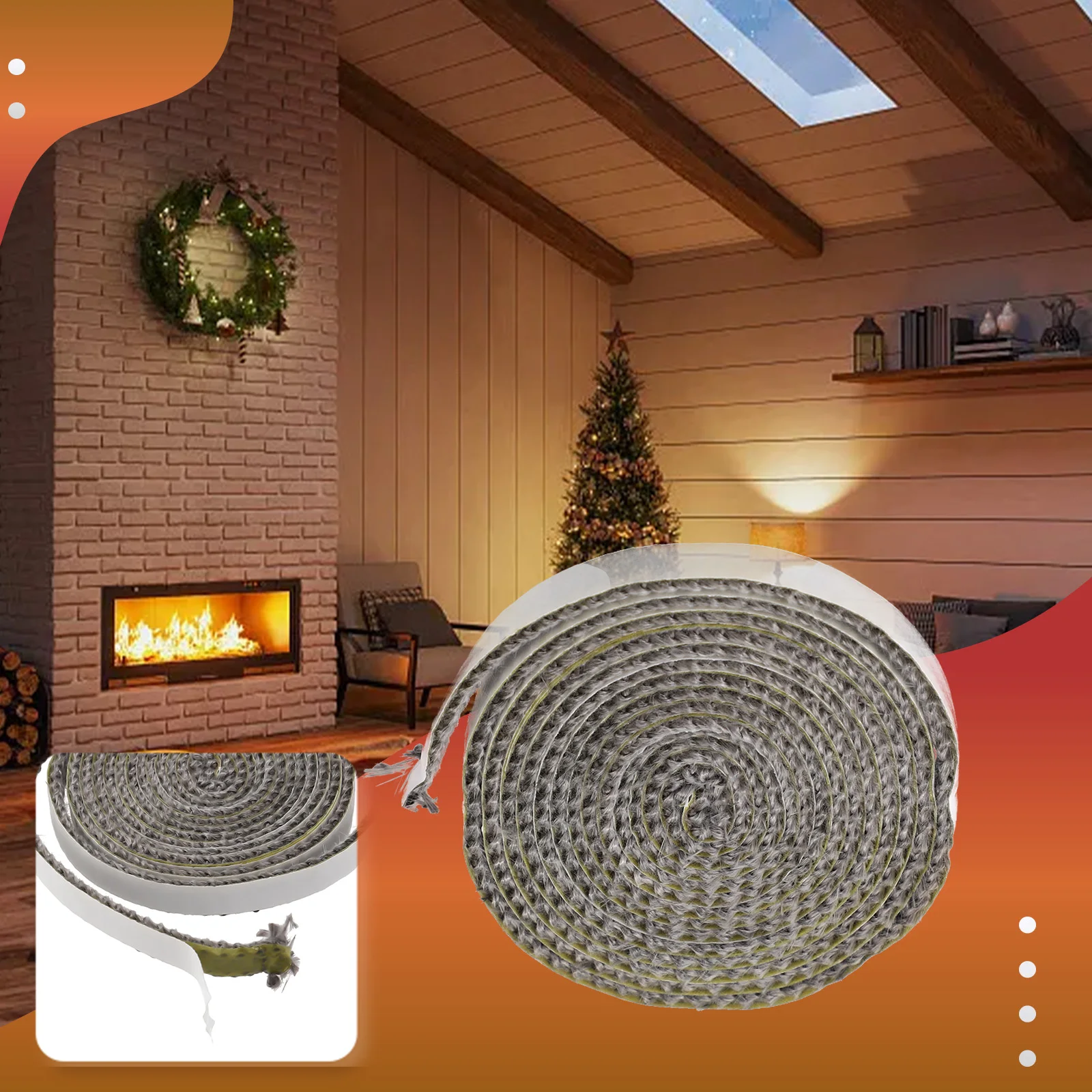 Furnace Seals Glass Seal Boilers Chimney Door Dark Grey Fiberglass Heat Ex-Changer Kiln Seals Oven Door Furnace