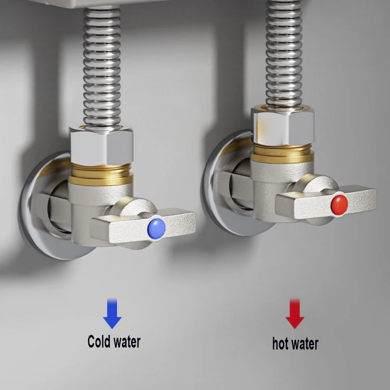 Brass hot and cold water inlet ball valve G1/2\