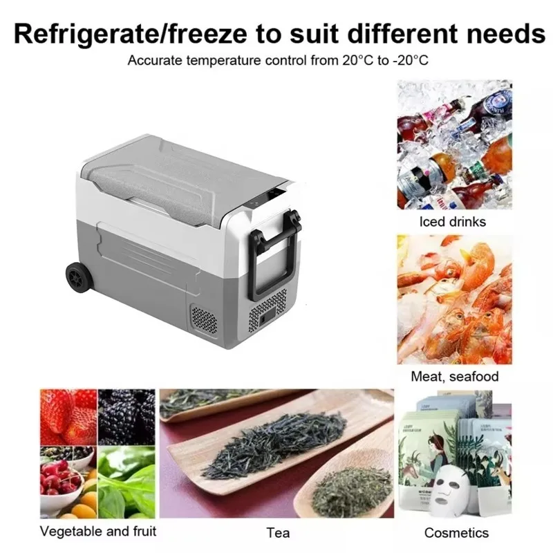 4WD التخييم 45L ثلاجة غرفة نوم الفريزر ثلاجة السيارة مع ضاغط 12 فولت 24 فولت