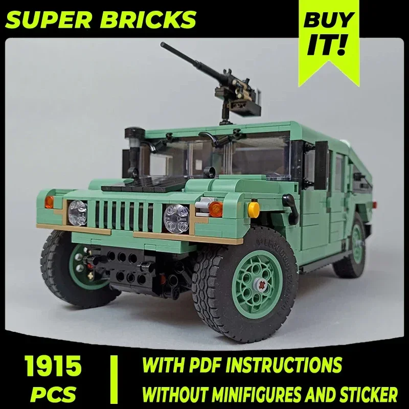 

Военный внедорожник, технология, модульные блоки, военная модель Moc, строительные кирпичи, подарки, рождественские игрушки, наборы «сделай сам», сборка