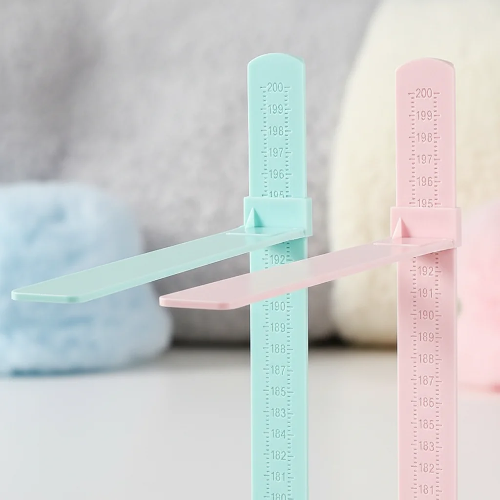 0-2M Height Ruler Wall Sticker Sliding Measuring Height Measurement Guage Meter Easy to Install Foldable Baby Growth Chart