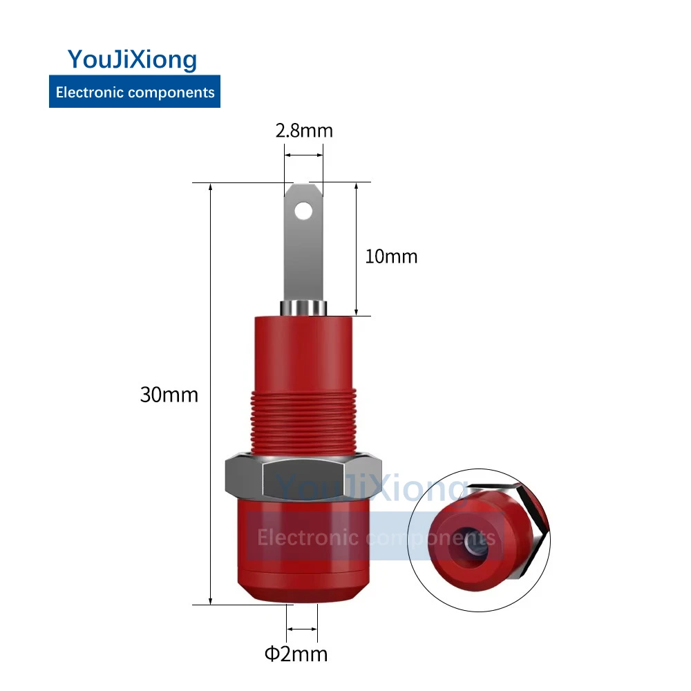 2Piece/4Piece 2mm Banana Socket Binding Post Plug Electrical Connector DIY Parts Accessories