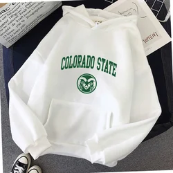 Colorado State University Women Hoodies Hip Hop Winter Fleece Funny Woman Hoodie Casual Unisex Pullover Female Hoody clothes