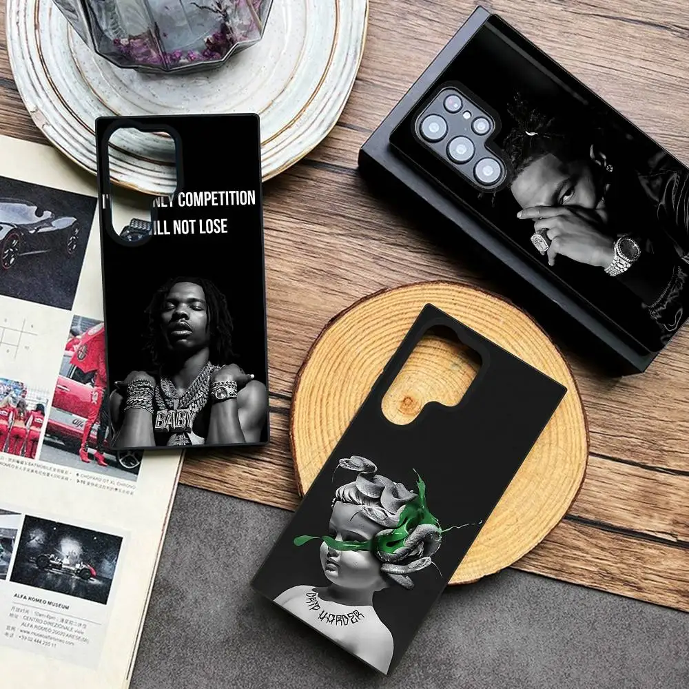 

Lil B-Baby Phone Case For Samsung Galaxy A 91,80,73,72,71,53,52,51,22,5G Shockproof Soft Black Cover